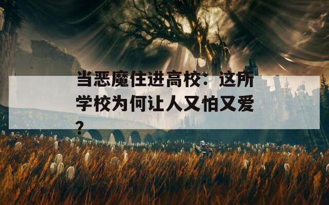 当恶魔住进高校：这所学校为何让人又怕又爱？