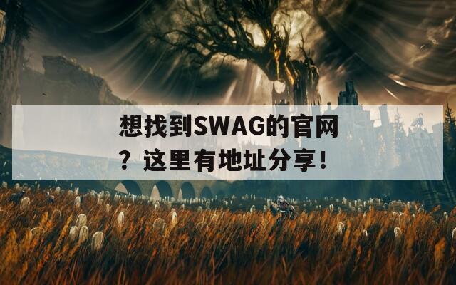 想找到SWAG的官网？这里有地址分享！