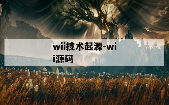 wii技术起源-wii源码