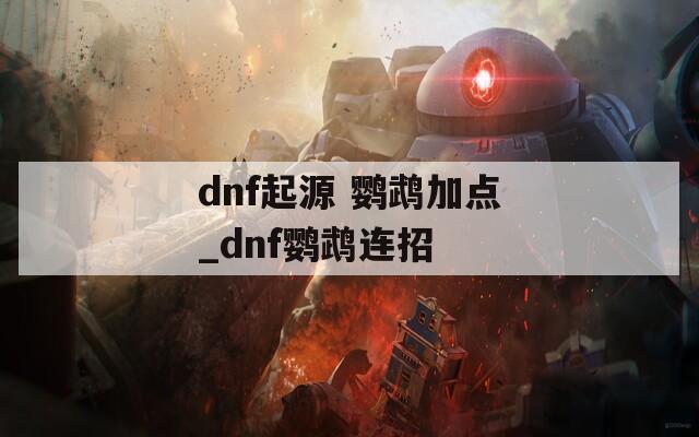 dnf起源 鹦鹉加点_dnf鹦鹉连招