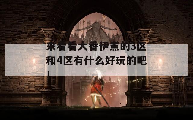 来看看大香伊煮的3区和4区有什么好玩的吧！