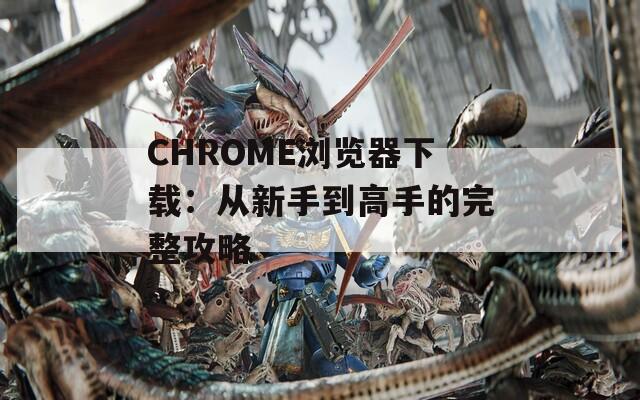 CHROME浏览器下载：从新手到高手的完整攻略