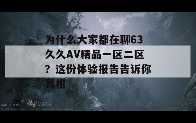 为什么大家都在聊63久久AV精品一区二区？这份体验报告告诉你真相