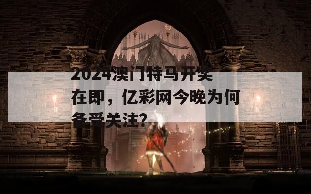 2024澳门特马开奖在即，亿彩网今晚为何备受关注？