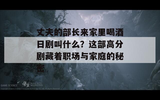 丈夫的部长来家里喝酒日剧叫什么？这部高分剧藏着职场与家庭的秘密