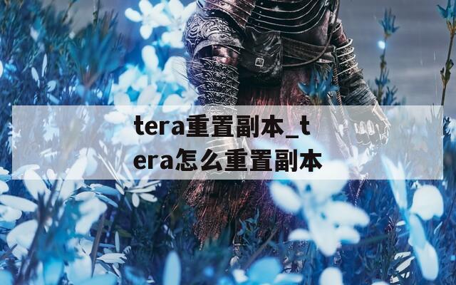 tera重置副本_tera怎么重置副本