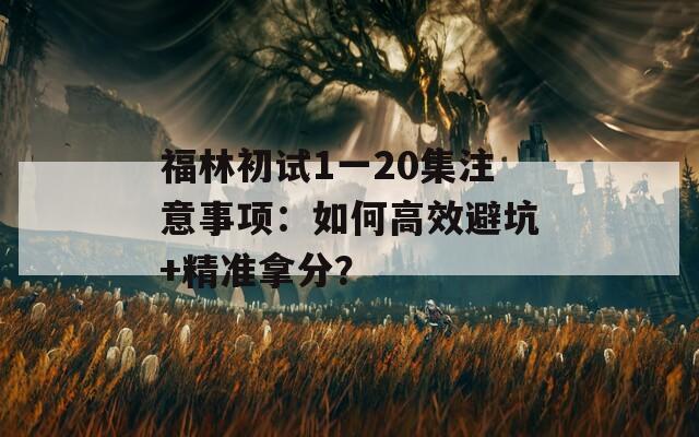 福林初试1一20集注意事项：如何高效避坑+精准拿分？