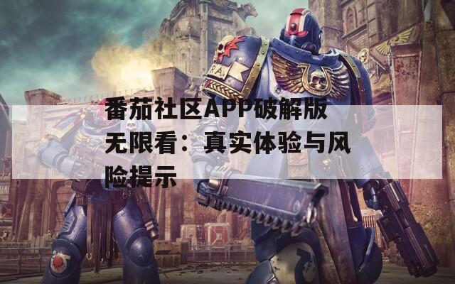 番茄社区APP破解版无限看：真实体验与风险提示